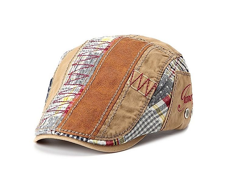 Sporty Flat Cap Gatsby Patch Schirmmütze mit Schirm Schiebermütze günstig online kaufen