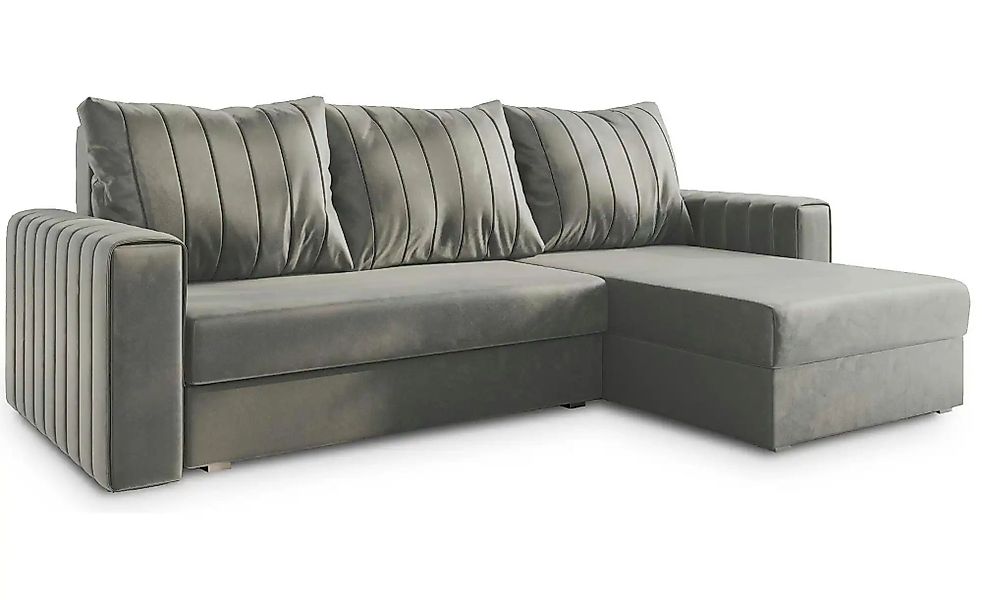 MASSENO Ecksofa mit Schlaffunktion Carl ¦ grau ¦ Maße (cm): B: 236 H: 85 Po günstig online kaufen