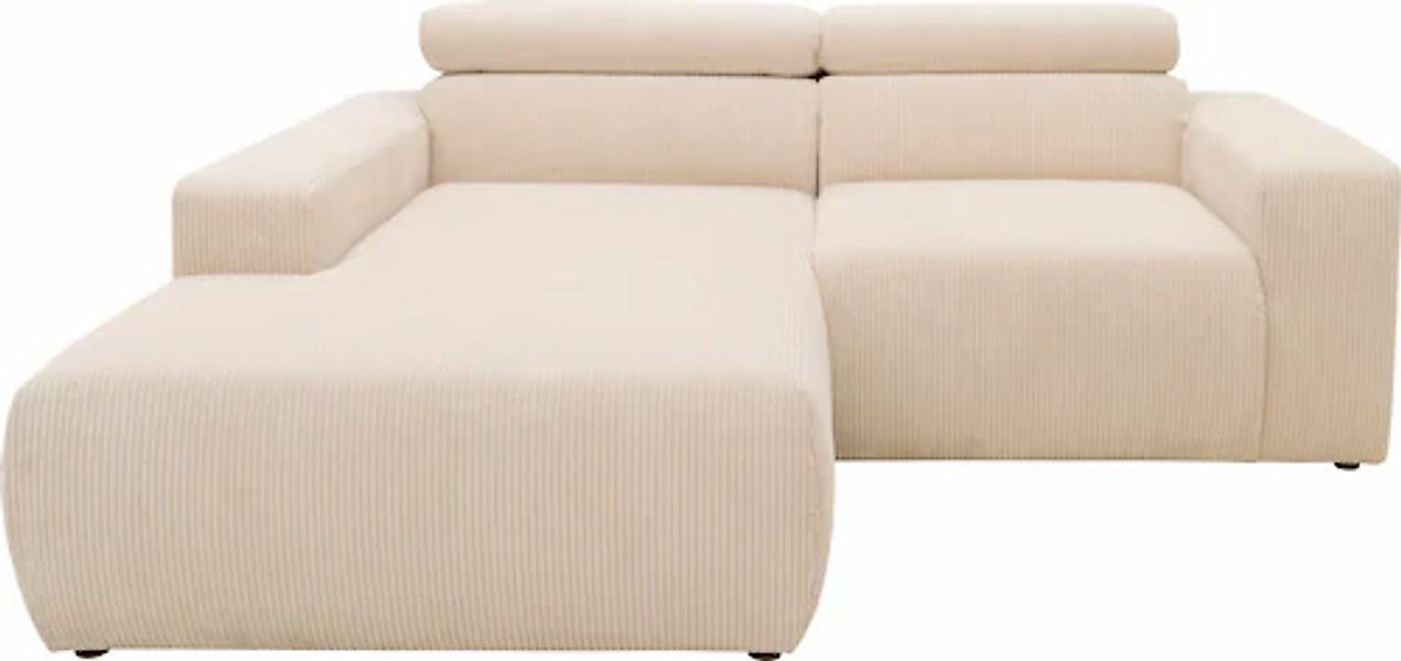 DOMO collection Ecksofa »Brandon, inkl. Kopfteilverstellung, B/T/H: 214/100 günstig online kaufen