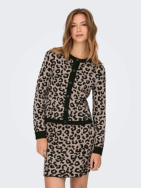 ONLY Strickjacke "ONLANNY LS O-NECK LEO CARDIGAN EX KNT" günstig online kaufen
