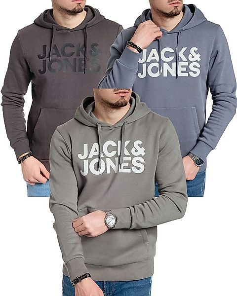 Jack & Jones Kapuzensweatshirt modische Hoodies mit Logoprint (Spar-Set, 3e günstig online kaufen