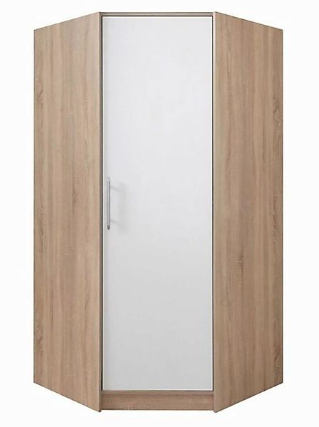 Feldmann-Wohnen Kleiderschrank Smart (1-St) 95x95x190cm Sonoma Eiche weiß 1 günstig online kaufen