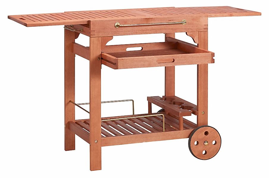 MERXX Servierwagen "Multifunktion" Eukalyptusholz, 70-140x50 cm, ausziehbar günstig online kaufen