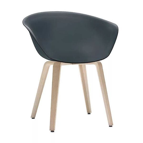 Arper - Duna 02 4203 Stuhl mit Holzgestell - anthrazit/Gestell Eiche günstig online kaufen