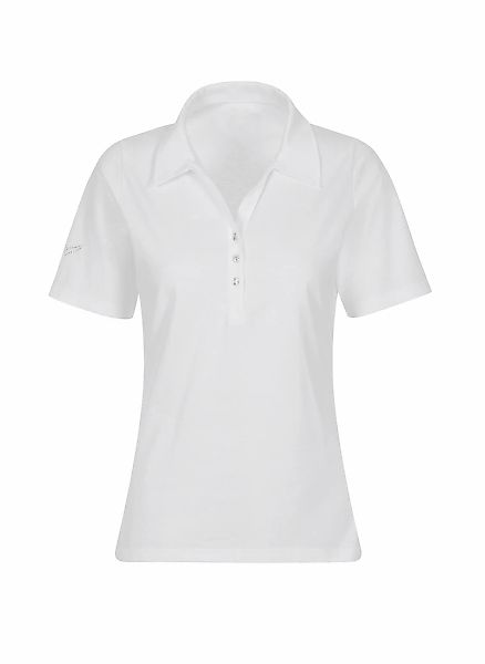 Trigema Poloshirt "TRIGEMA Poloshirt aus Baumwolle mit Kristallsteinen" 1 S günstig online kaufen