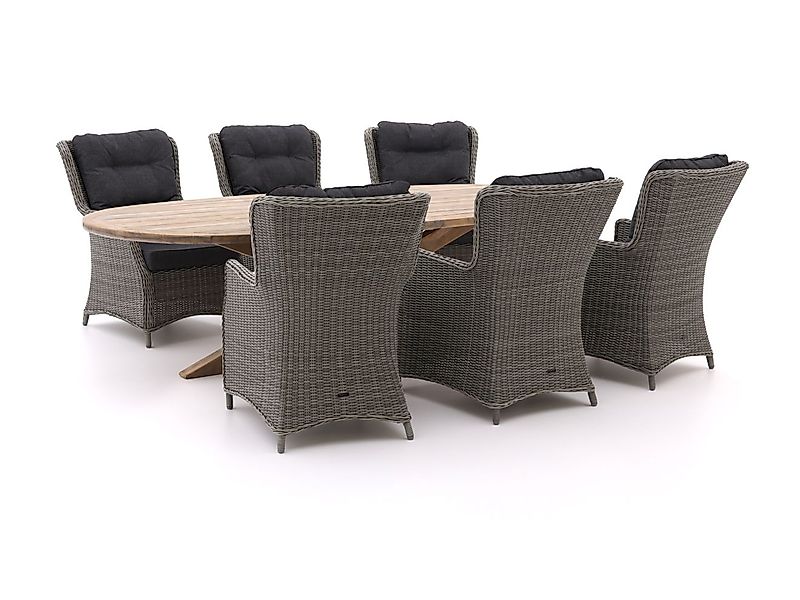 Intenso Milano/ROUGH-Y Ellips 280 cm Dining-Lounge Gartenmöbel-Set 7-teilig günstig online kaufen
