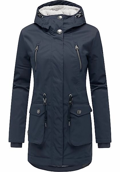 Ragwear Kurzmantel "Ellsa YOUMODO" Winterparka mit auffälligen Taillenzugko günstig online kaufen