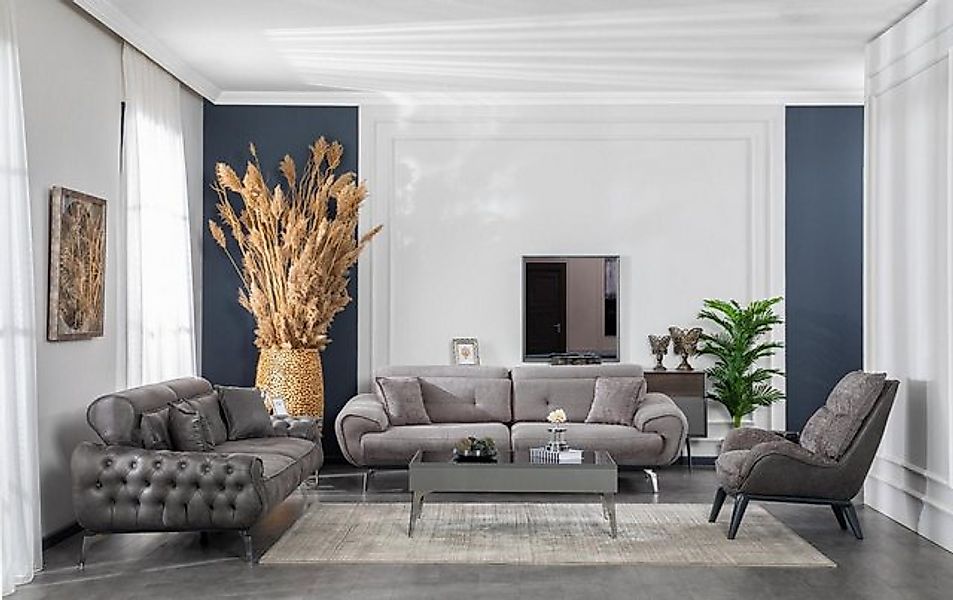 Xlmoebel Sofa Luxus Design Wohnzimmermöbel Set mit 3-Sitzer-Sofa und Coucht günstig online kaufen