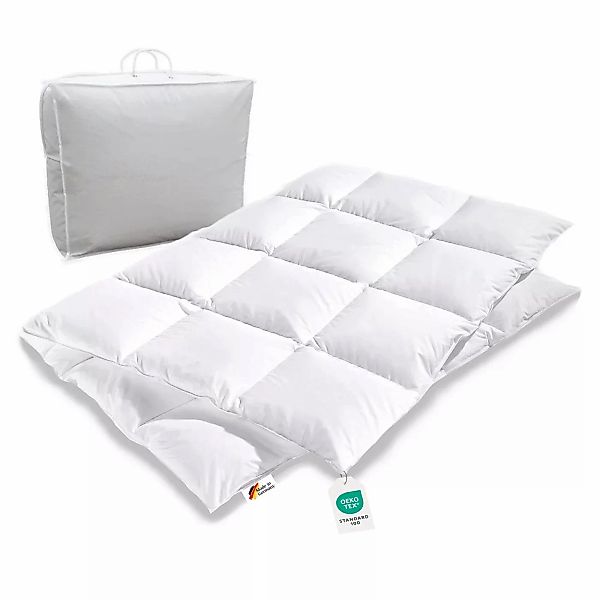 Extra warme 100% sibirische Daunen Bettdecke Daunendecke 155x220 1400g günstig online kaufen
