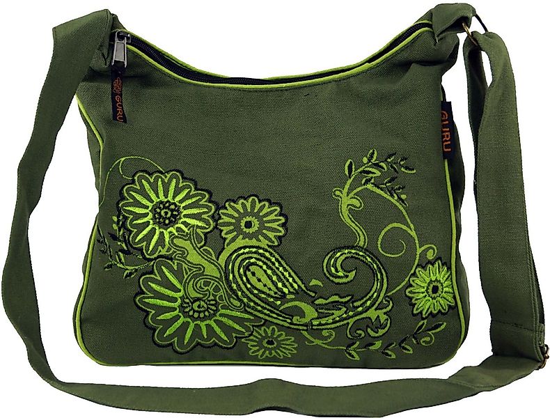 Guru-Shop Schultertasche Schultertasche, Hippie Tasche, Goa Tasche - grün günstig online kaufen