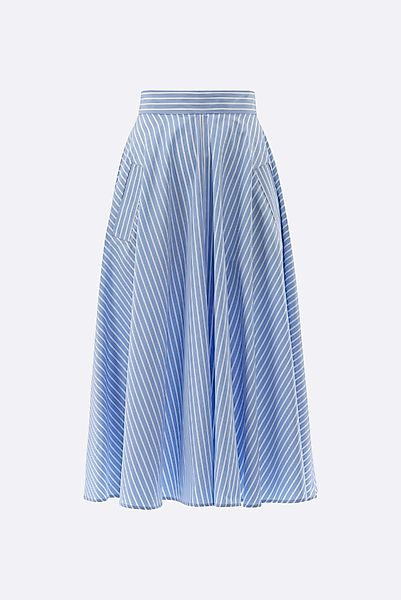 Midi-Rock mit Streifendruck günstig online kaufen