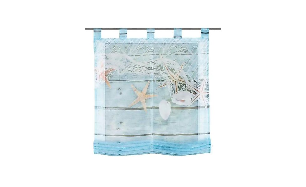 HOME Wohnideen Raffrollo   ¦ blau ¦ Maße (cm): B: 80 H: 140 Gardinen & Roll günstig online kaufen