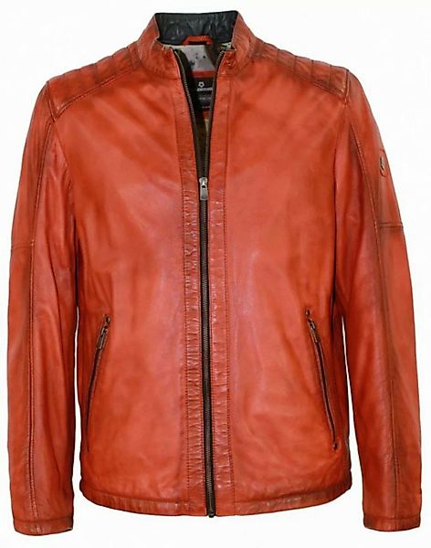 Milestone Lederjacke Milestone - Herren Lederjacke Lammnappa orange-rot günstig online kaufen