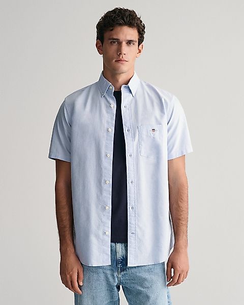 Gant Kurzarmhemd REG OXFORD SHIRT Gant-Stickerei günstig online kaufen