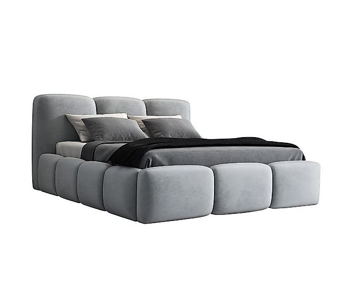 A&J MöbelLand GmbH Polsterbett STAR-OM mit Bettkasten und Lattenrost (Bett günstig online kaufen