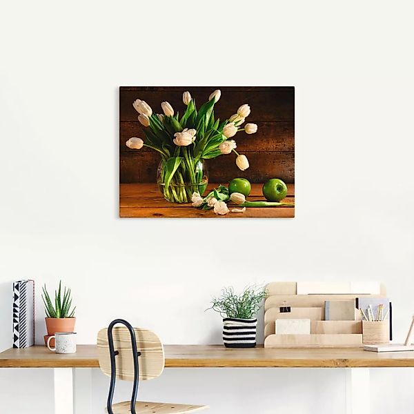 Artland Wandbild "Tulpen in Glasvase", Blumen, (1 St.) günstig online kaufen