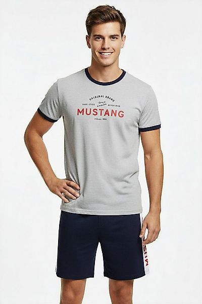 MUSTANG Schlafanzug MIKA Short-Set T-Shirt Short kurze Hose Pyjama Schlafko günstig online kaufen