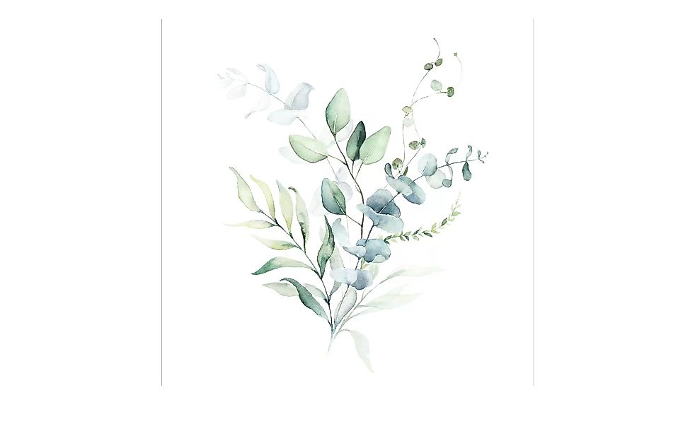 Glasbild 20x20 cm  Watercoloures Leaves I - 20 cm - 20 cm - Sconto günstig online kaufen