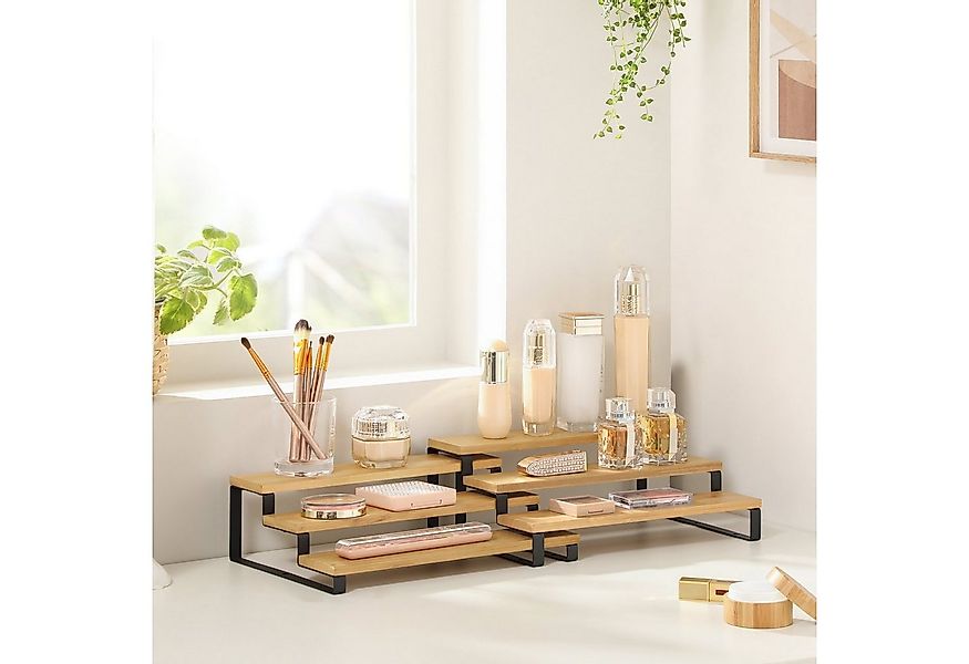 SONGMICS Gewürzregal, 2-tlg., Küchenregale aus Bambus, ausziehbar günstig online kaufen