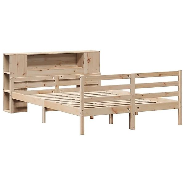 vidaXL Massivholzbett mit Regal ohne Matratze 140x190 cm Kiefernholz 332219 günstig online kaufen