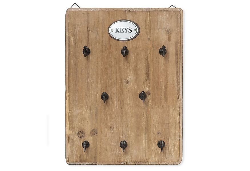 Moritz Schlüsselbrett 25x33cm Keys 8 Haken braun, Schlüsselkasten Vintage S günstig online kaufen