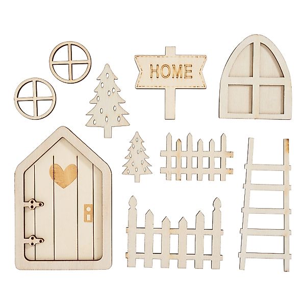 VBS Dekofigur Wichteltür-Set Home, 10 Teile günstig online kaufen