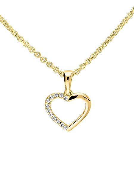 My Gold Herzkette Damen Halskette Gold 375 & Sterlingsilber Zirkonia - Sara günstig online kaufen