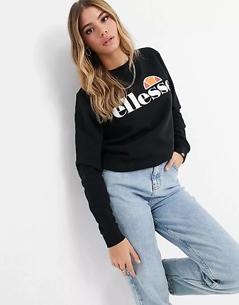 ellesse – Übergroßes Sweatshirt in Schwarz günstig online kaufen
