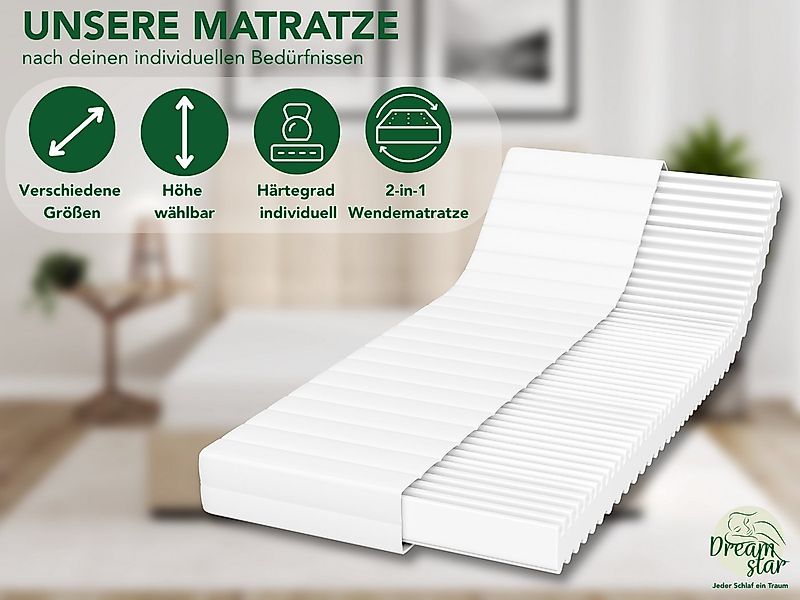 Kaltschaummatratze Simple Flex, 7-Zonen Wendematratze mit zwei Liegeseiten günstig online kaufen