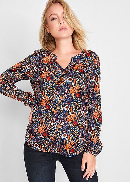 bonprix Tunikashirt A-Linie Passform, mit All-Over Print, aus Baumwolle günstig online kaufen
