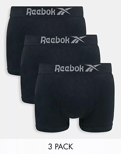 Reebok – Schwarze nahtlose Unterhosen im 3er Pack günstig online kaufen