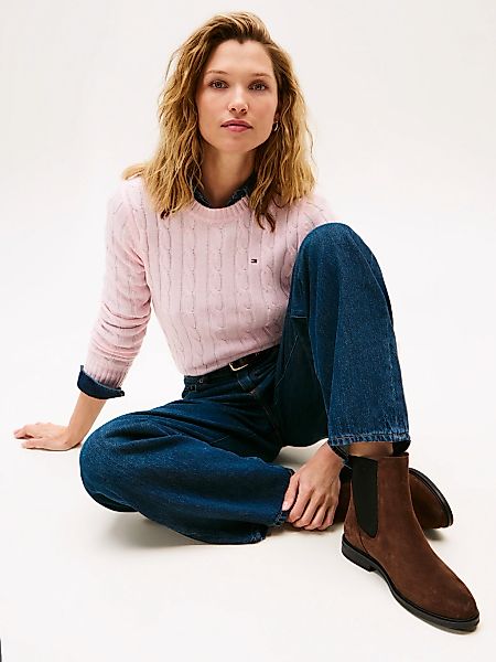 Tommy Hilfiger Chelseaboots "FLAG SUEDE CHELSEA BOOT", Stiefelette, Busines günstig online kaufen