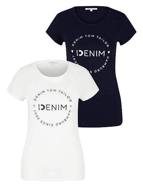 TOM TAILOR Denim T-Shirt (Packung, 2-tlg., günstig online kaufen