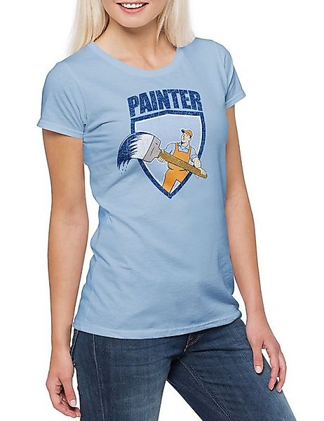 Urban Backwoods Print-Shirt Painter IV Damen T-Shirt Maler Artist Lackierer günstig online kaufen