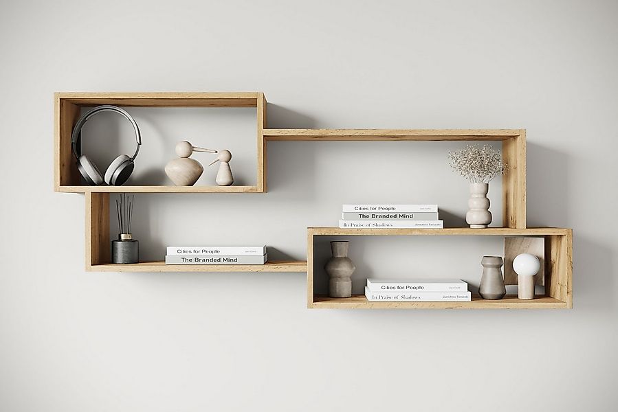 Home affaire Wandboard Wandregal Trio, 1-tlg., Ideal als Bücherregal, Dekor günstig online kaufen