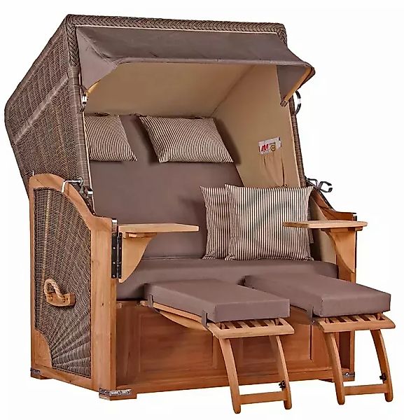 Strandkorb Nordstrand Teak PE grey Dessin 534 günstig online kaufen