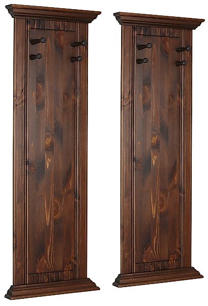 Home affaire Garderobenpaneel "Rustic", (2 Stück), aus massiver Kiefer, mit günstig online kaufen