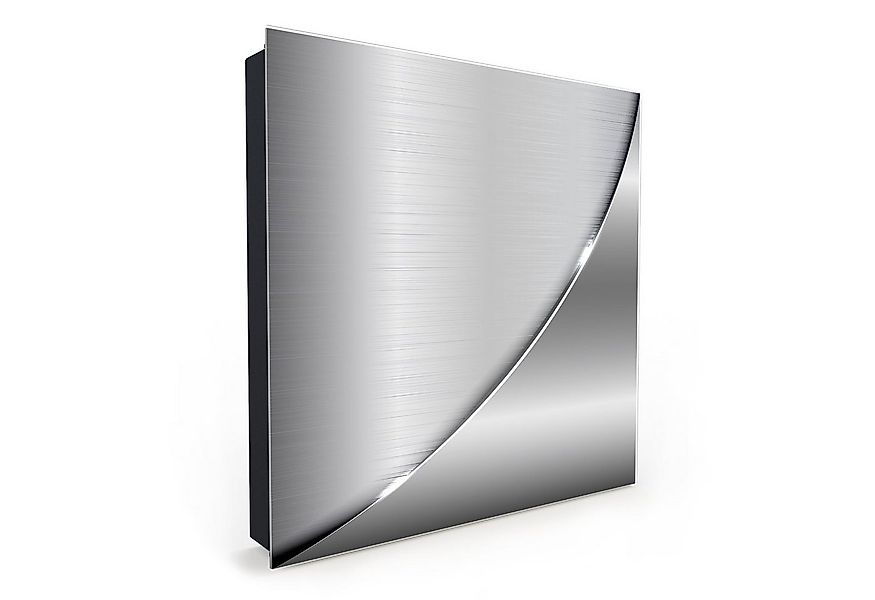Primedeco Schlüsselkasten Magnetpinnwand mit Glasfront Metallische Form (1 günstig online kaufen