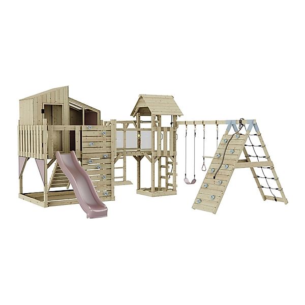 OutdoorToys Spielturm Gustav mit Trapezschaukel Altrosa günstig online kaufen