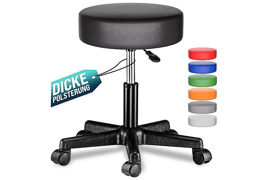 Casaria Drehhocker, Höhenverstellbar 10cm Polsterung 46-60cm Sitzhöhe 360° günstig online kaufen