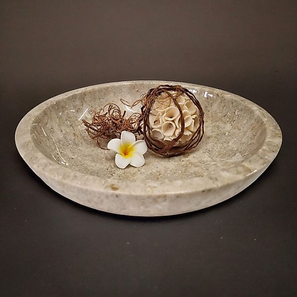 Kinaree Dekoschale Marmor Schale rund, beige, günstig online kaufen