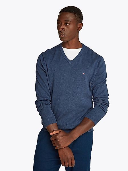 Tommy Hilfiger Strickpullover ESSENTIAL COTTON V NECK mit V-Ausschnitt und günstig online kaufen