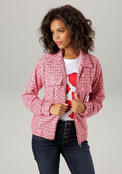 Aniston CASUAL Blouson aus melierter Bouclé-Jacquard-Qualität günstig online kaufen