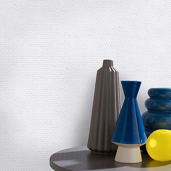 Isoliertapete "Fresco Vorgestrichen Glasfaservliestapete Rauten Weiss 25mx1 günstig online kaufen