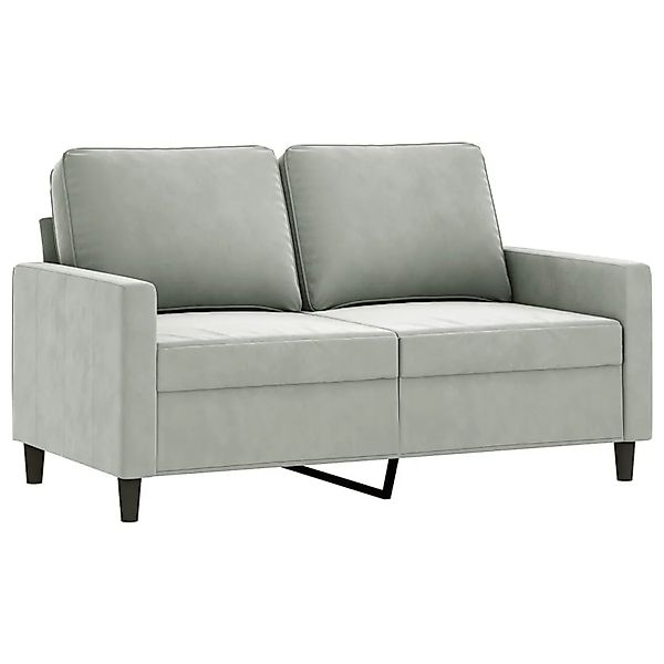 vidaXL 2-Sitzer-Sofa Hellgrau 120 cm Samt 359189 günstig online kaufen