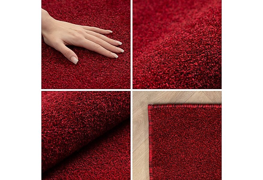 Carpettex Veloursteppich Unicolor - Einfarbig, Rund, Höhe: 11 mm, Einfarbig günstig online kaufen