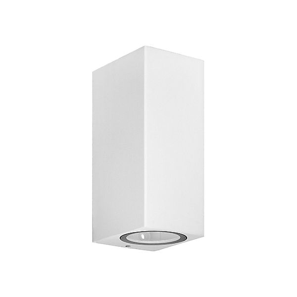 PRIOS Wandleuchte Außen Tetje 10004826 Modern in Weiß aus Aluminium 2-flamm günstig online kaufen