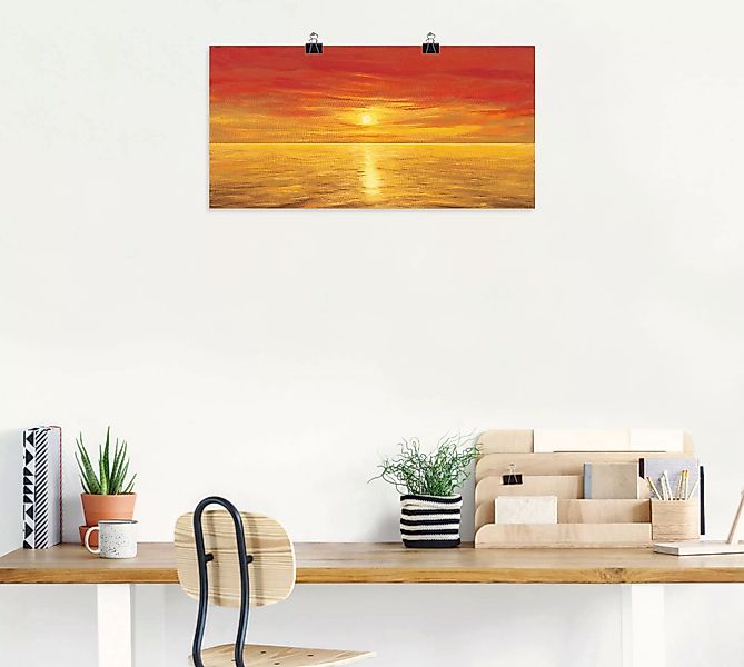 Artland Poster »Oranges Meer«, Meer Bilder, (1 St.), als Alubild, Leinwandb günstig online kaufen