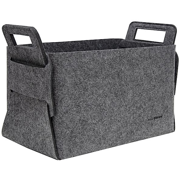 DuneDesign Aufbewahrungskorb 25L Filzkorb Grau mit günstig online kaufen