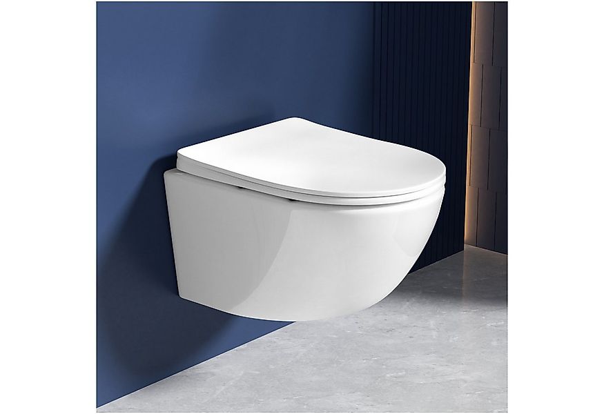 Rainsworth Flachspül-WC Hänge WC Spülrandlos Toilette 4.5/3L Inkl. 24 h Gra günstig online kaufen